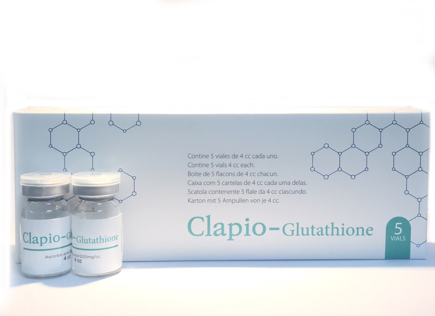 Clapio Glutathione ฟื้นฟูบำรุงหน้าขาวใส (5vials x 5ml/box)