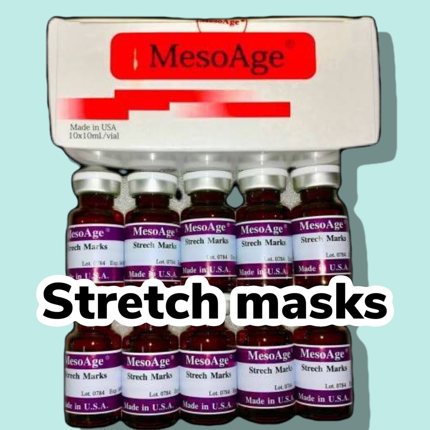 Mesoage Strech Masks รอยแตกลาย (10vials x 10ml/box)